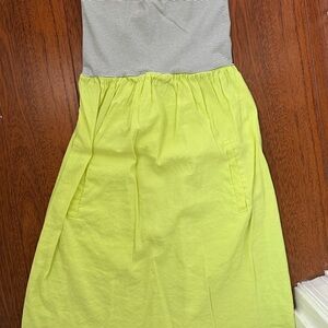 Striped Top with Yellow Skirt Dress
